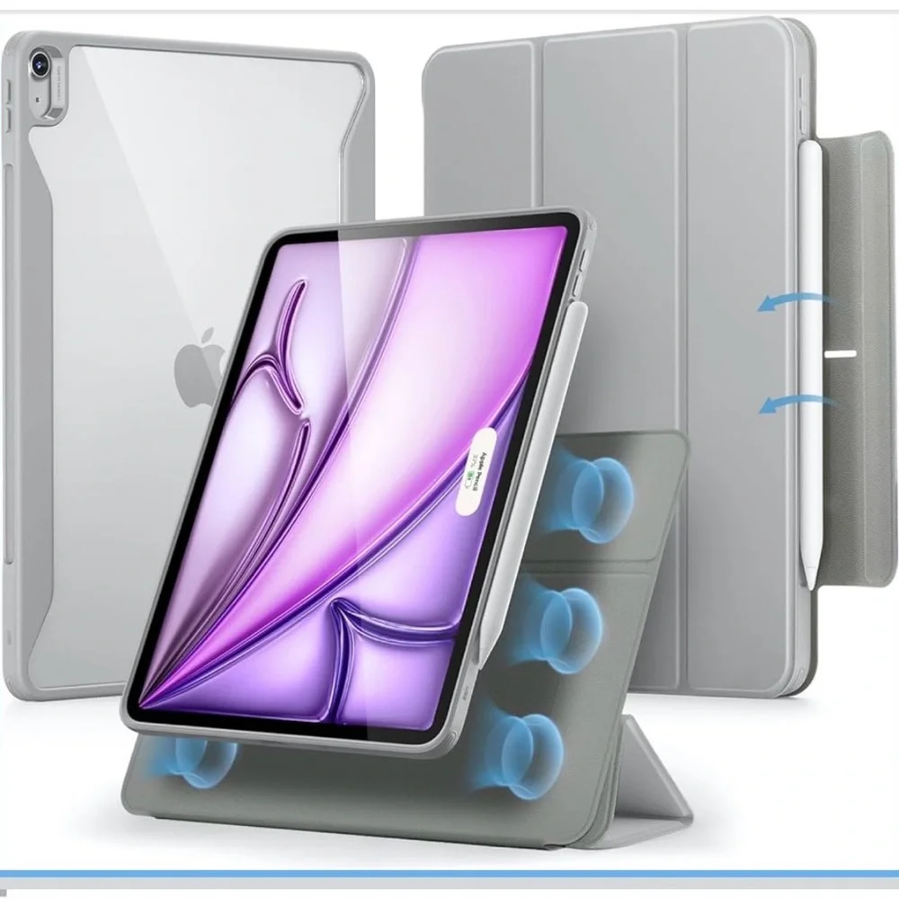 ESR for iPad Air 13 Inch Case (2025/2024) M3/M2 with Pencil Holder Grey